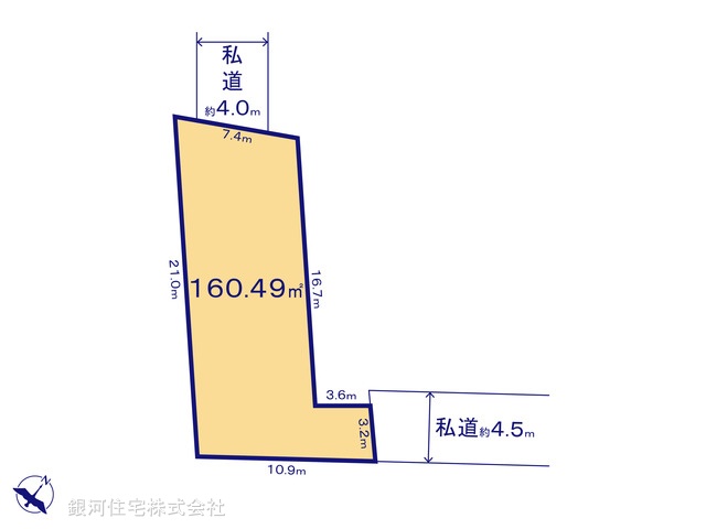 G00381555 千葉県船橋市前原西８丁目 土地 2180万円【区画図】