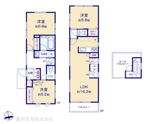 G00381779 神奈川県鎌倉市七里ガ浜２丁目 中古一戸建て 6190万円【間取図】