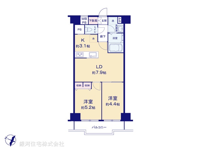 G00382135 東京都北区東十条３丁目 中古マンション 4680万円【間取図】
