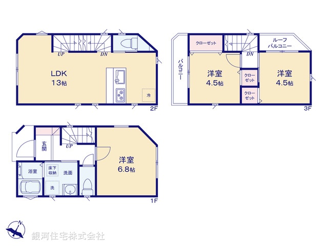 G00382898 埼玉県さいたま市南区大字広ヶ谷戸 新築一戸建て 3380万円【間取図】