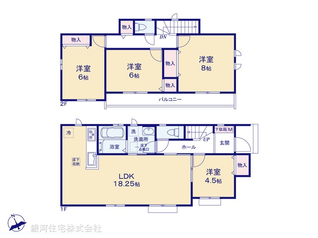 G00383167 埼玉県草加市長栄３丁目 新築一戸建て 4390万円【間取図】