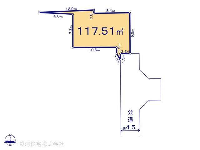 G00383532 神奈川県座間市座間１丁目 土地(建築条件付土地) 2090万円【区画図】