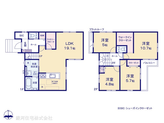 G00383664 東京都立川市砂川町６丁目 新築一戸建て 5399万円【間取図】
