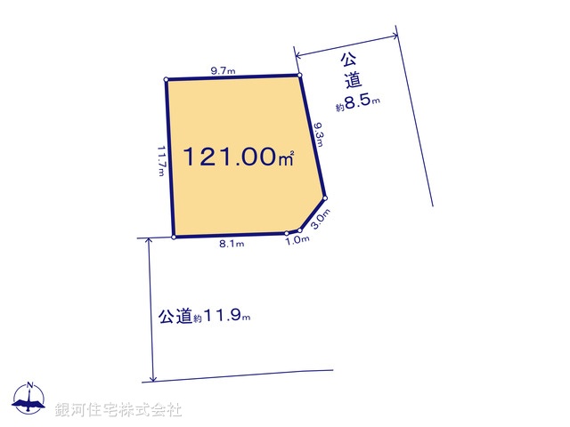 G00383840 東京都八王子市中山 土地(建築条件付土地) 1650万円【区画図】