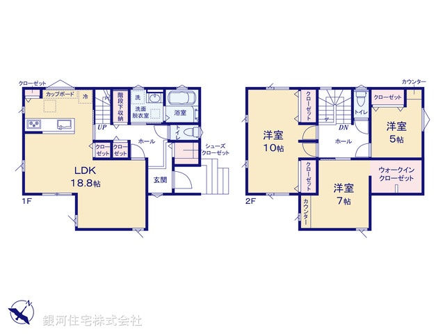 G00383894 千葉県成田市大清水 新築一戸建て 3820万円【間取図】