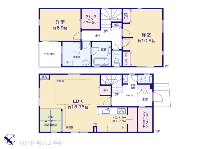 G00384000 東京都町田市真光寺２丁目 新築一戸建て 5480万円【間取図】