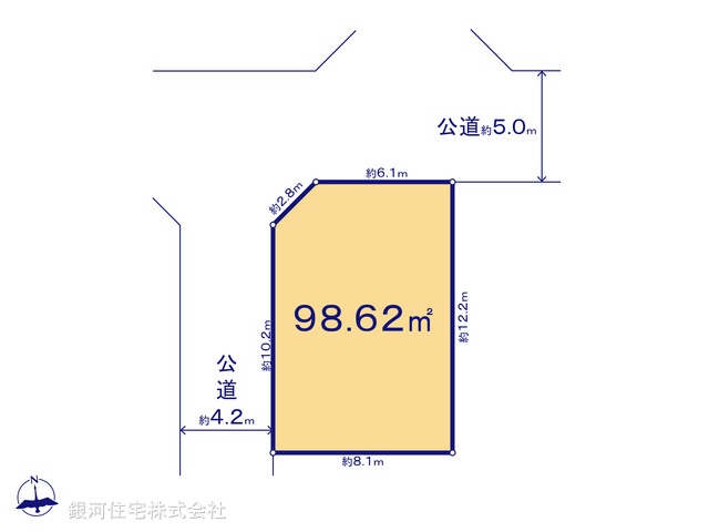 G00384400 埼玉県川越市霞ヶ関北２丁目 土地(建築条件付土地) 2180万円【区画図】