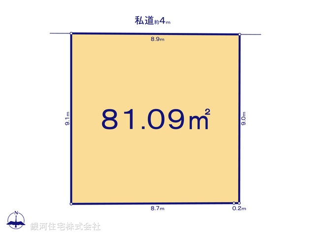 G00384415 東京都あきる野市二宮 土地 1190万円【区画図】