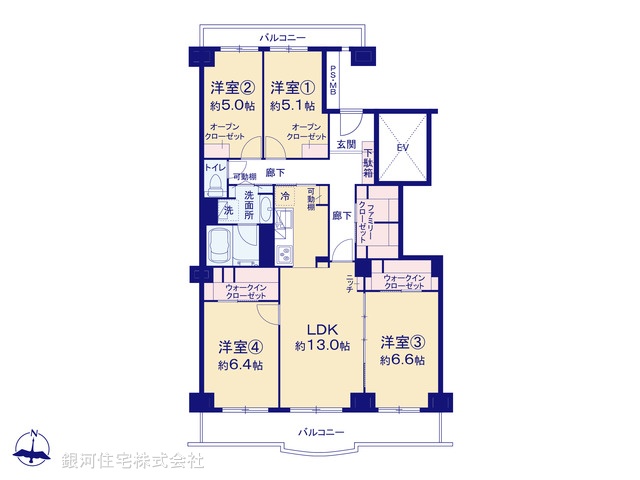 G00384482 千葉県松戸市新松戸７丁目 中古マンション 2680万円【間取図】