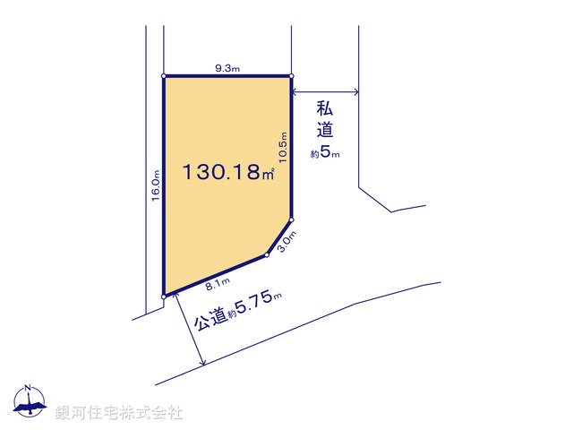 G00384630 東京都稲城市若葉台１丁目 土地(建築条件付土地) 4480万円【区画図】