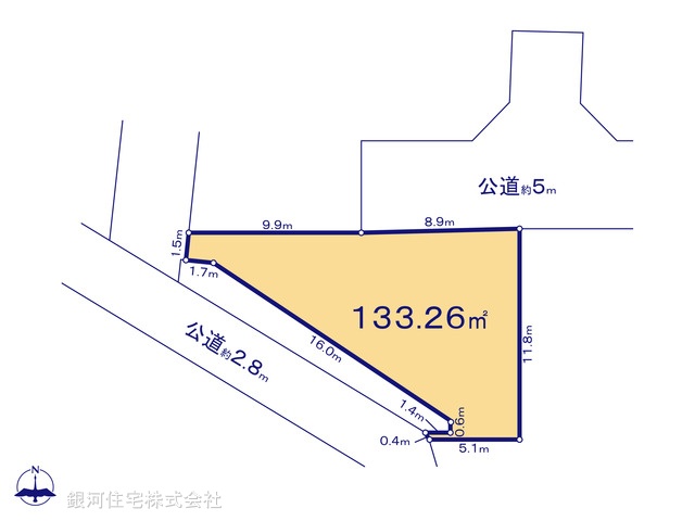 G00384921 神奈川県相模原市中央区淵野辺本町３丁目 土地 1780万円【区画図】