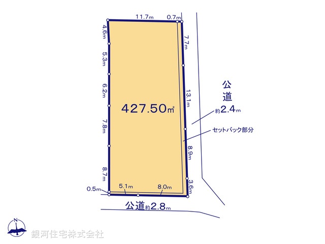 G00384930 神奈川県鎌倉市浄明寺３丁目 土地 1億1300万円【区画図】
