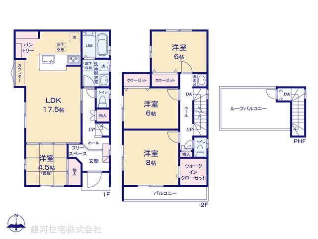 G00385228 千葉県船橋市旭町１丁目 新築一戸建て 4490万円【間取図】