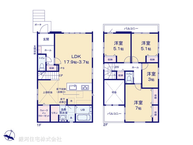 G00385333 千葉県四街道市千代田２丁目 新築一戸建て 3099万円【間取図】
