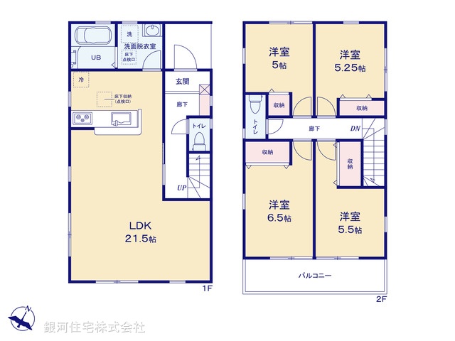 G00385527 千葉県市川市南大野３丁目 新築一戸建て 4080万円【間取図】