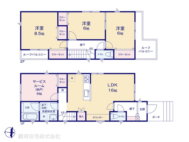 G00385618 埼玉県さいたま市大宮区櫛引町１丁目 新築一戸建て 5880万円【間取図】
