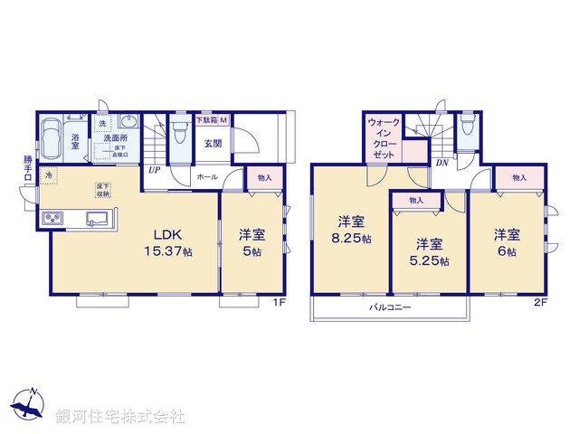 G00385702 埼玉県川口市大字東本郷 新築一戸建て 4590万円【間取図】