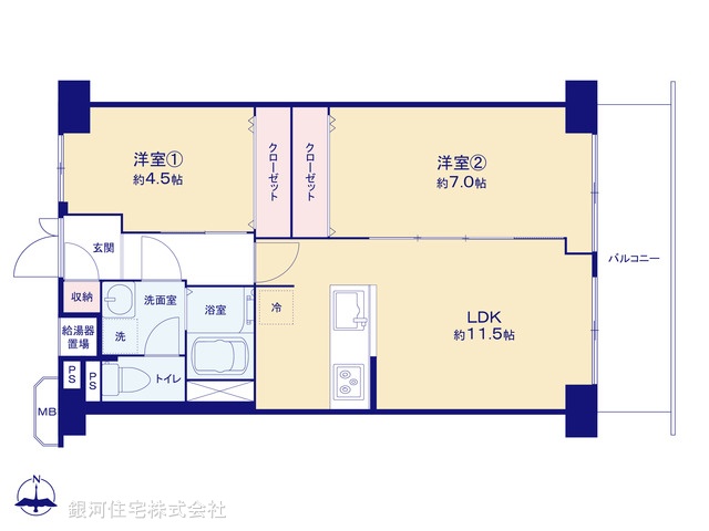 G00385714 埼玉県川口市青木１丁目 中古マンション 2199万円【間取図】
