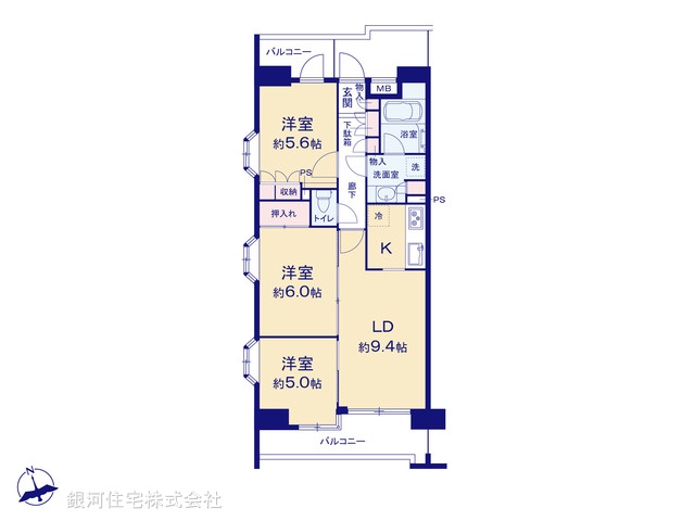 G00385715 埼玉県川口市西川口１丁目 中古マンション 3990万円【間取図】