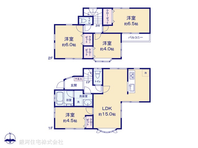 G00385719 神奈川県茅ヶ崎市東海岸北５丁目 中古一戸建て 4380万円【間取図】