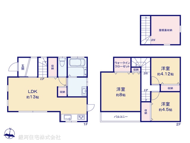 G00385721 千葉県松戸市八ヶ崎１丁目 中古一戸建て 2699万円【間取図】
