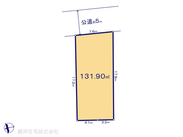 G00385777 神奈川県海老名市国分南３丁目 土地 3580万円【区画図】