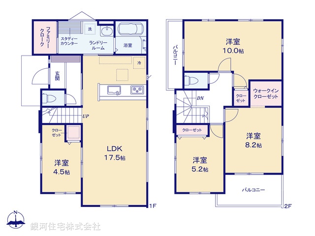 G00385800 千葉県松戸市古ヶ崎４丁目 新築一戸建て 5298万円【間取図】