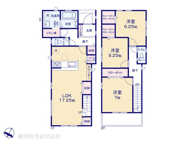 G00385808 千葉県市川市本北方３丁目 新築一戸建て 4380万円【間取図】
