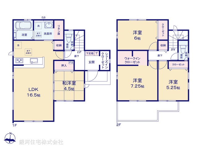 G00385817 千葉県野田市岩名１丁目 新築一戸建て 3290万円【間取図】