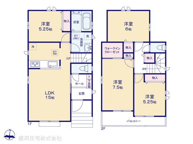 G00385825 埼玉県新座市石神４丁目 新築一戸建て 3590万円 土地面積102.83m² (約31.10坪) 建物面積92.32m² (約27.92坪) 間取り４ＬＤＫ 築年月2025年12月(築１年以内)【間取図】