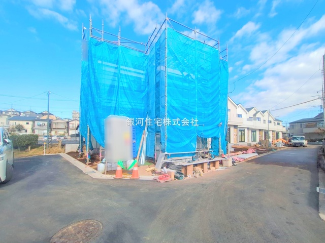 G00385826 埼玉県新座市石神４丁目 新築一戸建て 4490万円 土地面積102.04m² (約30.86坪) 建物面積92.27m² (約27.91坪) 間取り４ＬＤＫ 築年月2026年01月【外観9】
