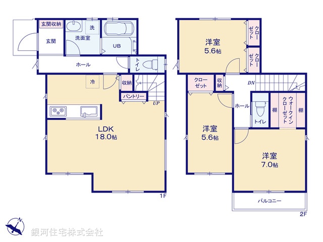 G00385859 東京都八王子市上柚木 新築一戸建て 4890万円【間取図】