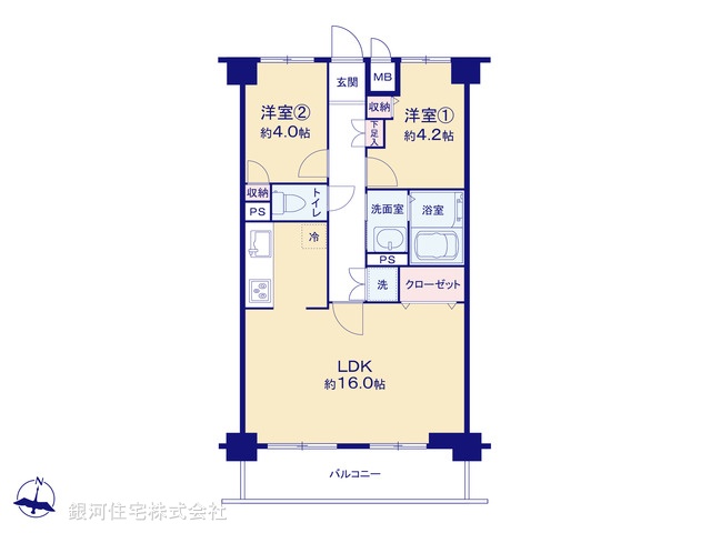 G00385879 埼玉県川越市大字的場 中古マンション 1699万円【間取図】