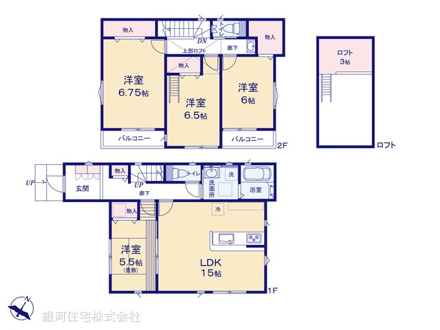 G00385887 神奈川県平塚市平塚３丁目 中古一戸建て 4290万円【間取図】