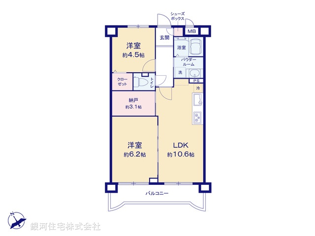 G00385919 埼玉県川口市川口６丁目 中古マンション 2790万円【間取図】