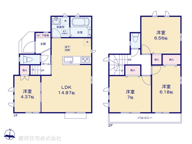 G00385986 埼玉県川口市前川３丁目 新築一戸建て 4590万円【間取図】