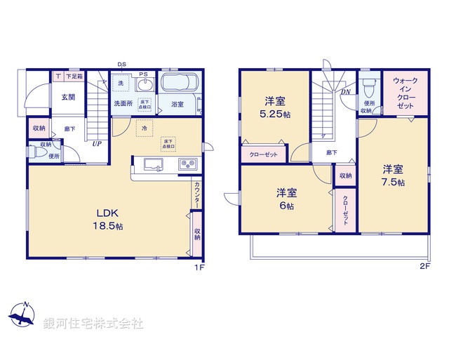 G00386041 千葉県市川市北方３丁目 新築一戸建て 3980万円【間取図】