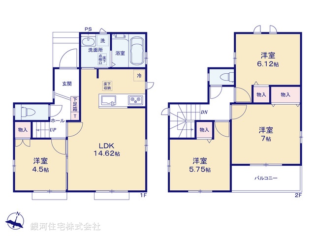 G00386059 埼玉県新座市石神４丁目 新築一戸建て 3990万円【間取図】
