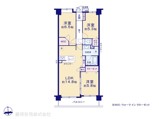 G00386166 埼玉県戸田市本町５丁目 中古マンション 4799万円【間取図】