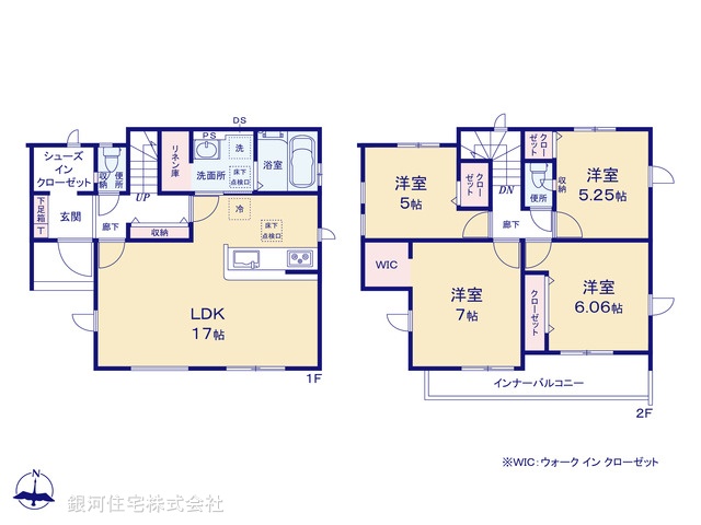 G00386209 埼玉県草加市稲荷４丁目 新築一戸建て 4499万円【間取図】