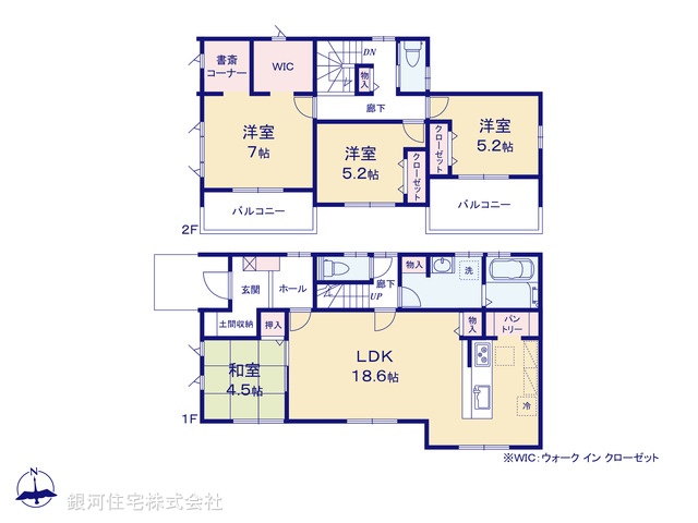 G00386308 埼玉県鴻巣市松原１丁目 新築一戸建て 3580万円【間取図】
