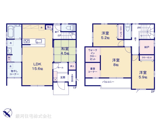G00386310 埼玉県鴻巣市天神５丁目 新築一戸建て 3580万円【間取図】