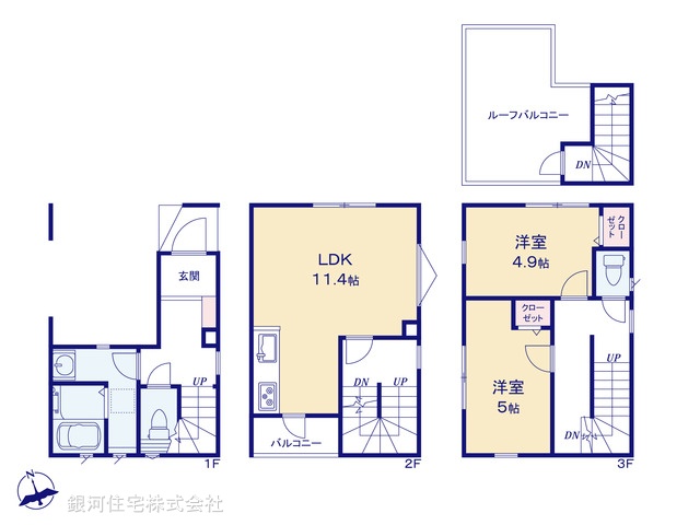 G00386313 東京都台東区松が谷２丁目 新築一戸建て 6580万円【間取図】