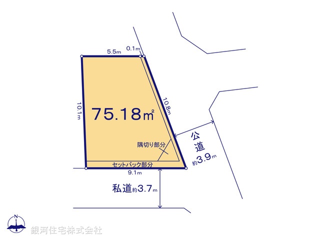 G00386370 東京都杉並区阿佐谷北３丁目 土地 6980万円【区画図】