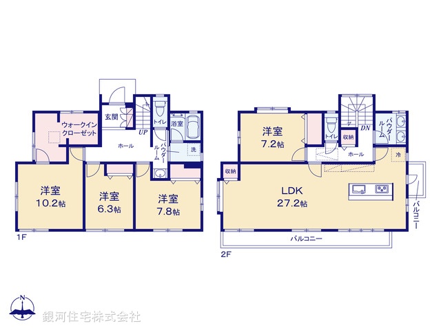 G00386385 神奈川県横浜市泉区新橋町 中古一戸建て 5299万円【間取図】