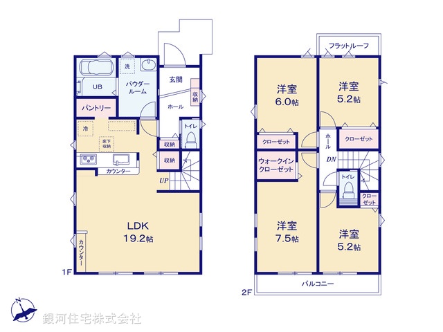 G00386447 千葉県習志野市香澄５丁目 新築一戸建て 5699万円【間取図】