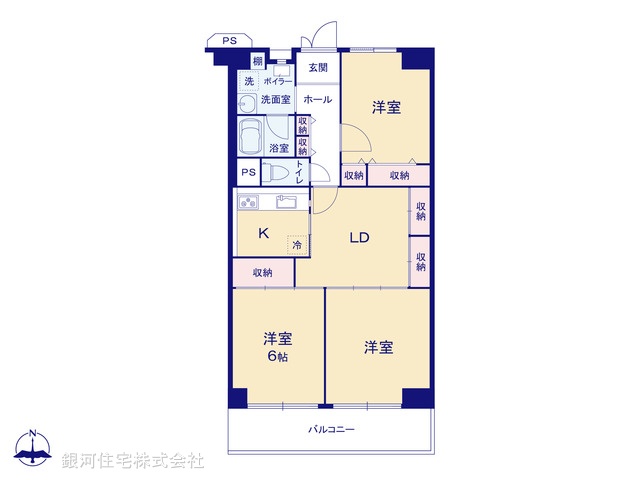 G00386538 東京都荒川区南千住７丁目 中古マンション 4290万円【間取図】