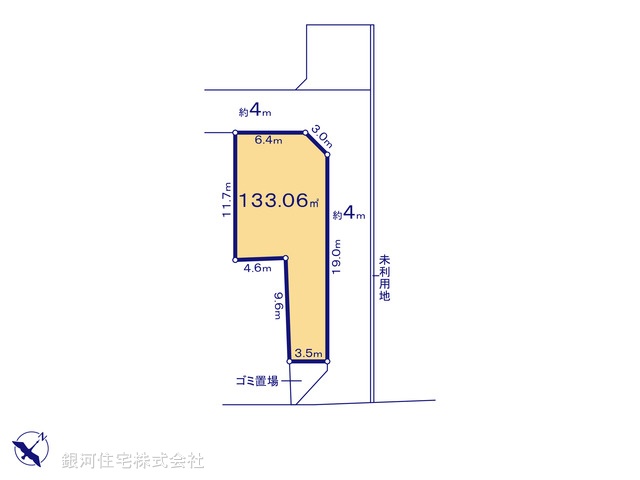 G00386587 埼玉県八潮市大字二丁目 土地 2390万円【区画図】