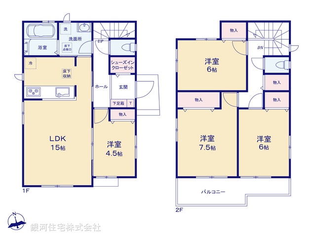G00386620 千葉県船橋市大穴南１丁目 新築一戸建て 3690万円【間取図】