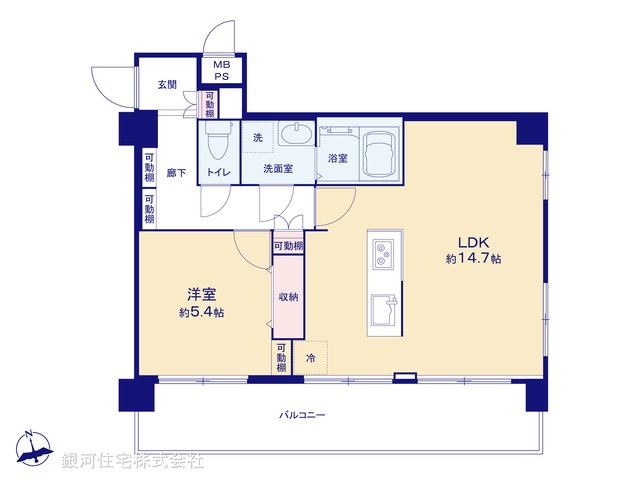 G00386649 東京都中央区湊３丁目 中古マンション 6990万円【間取図】